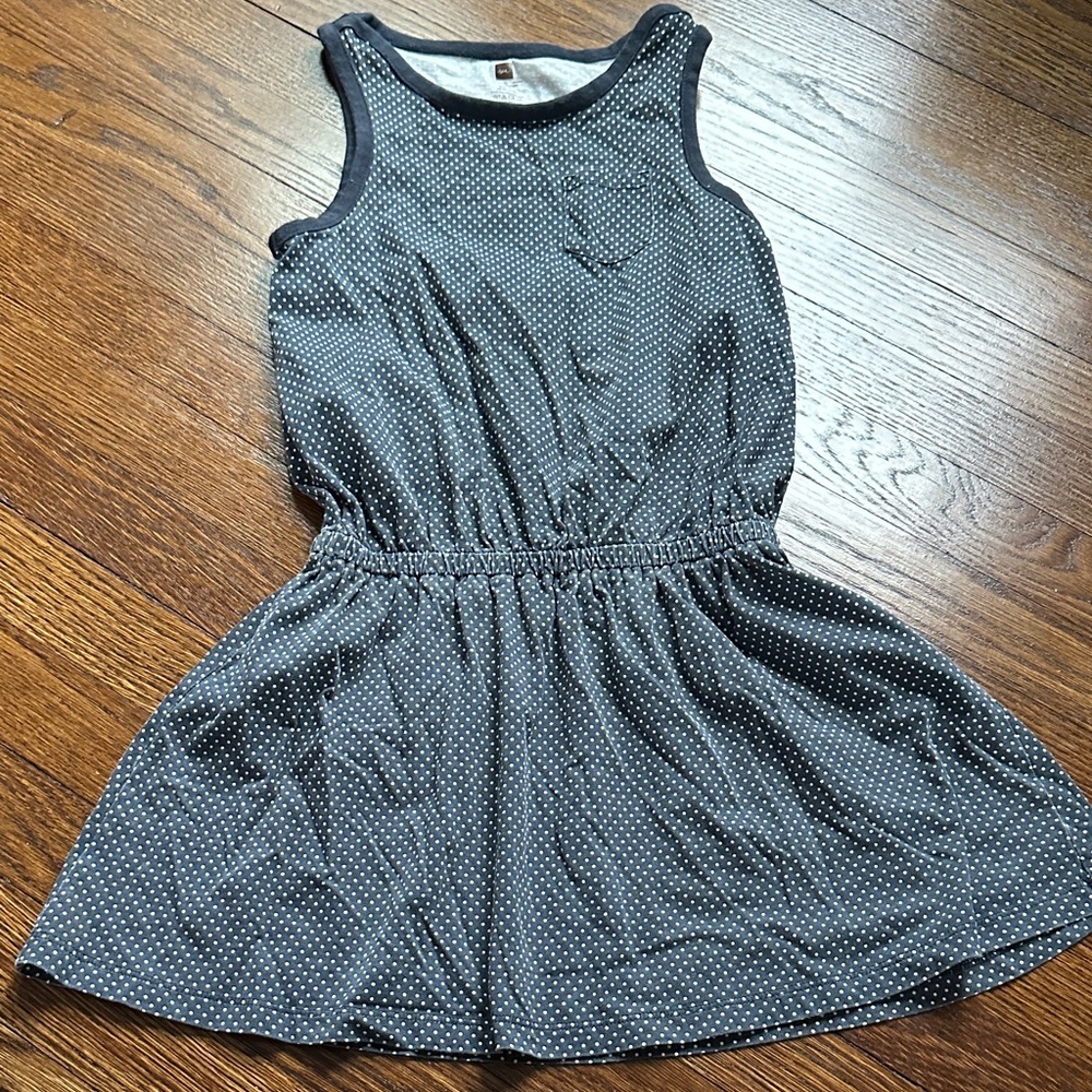 Tea Collection Navy Polka Dot Casual Dress